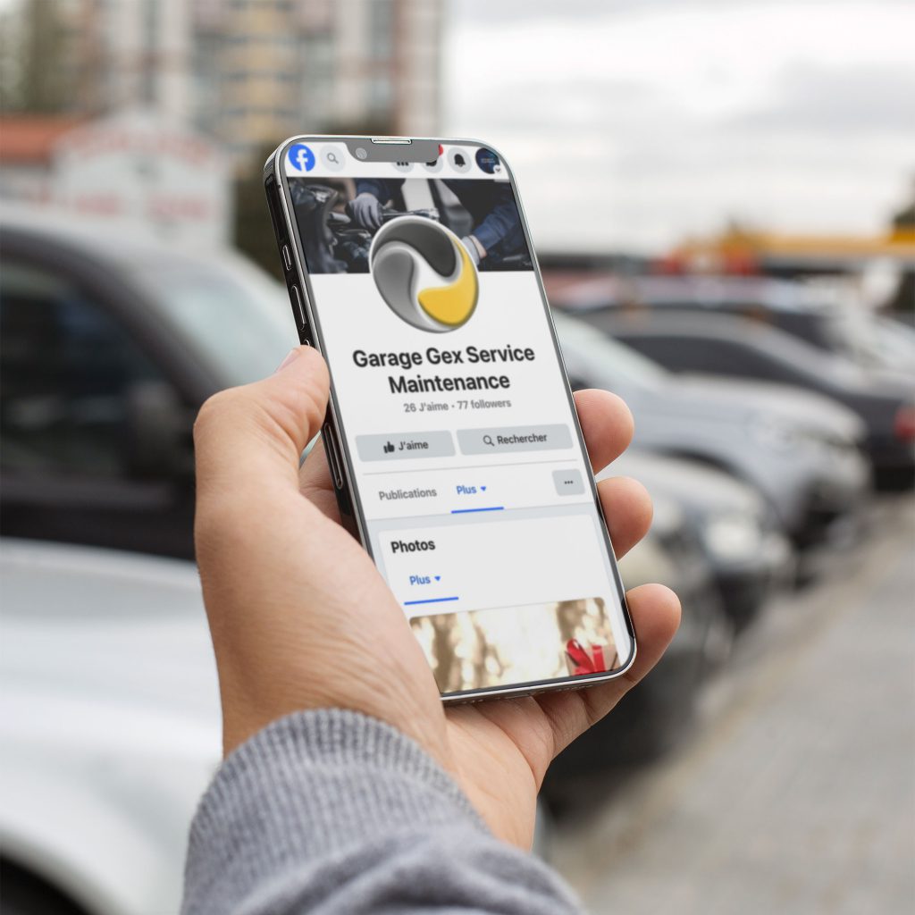 Page facebook du garage automobile Gex Maintenance Service